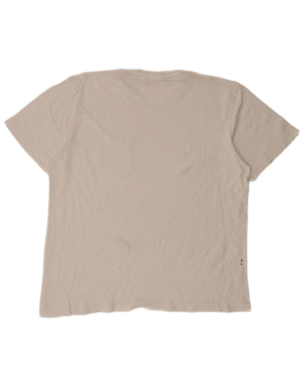 Tricou Lacoste pentru bărbați Top Mărimea 7 2XL Bumbac pete alb