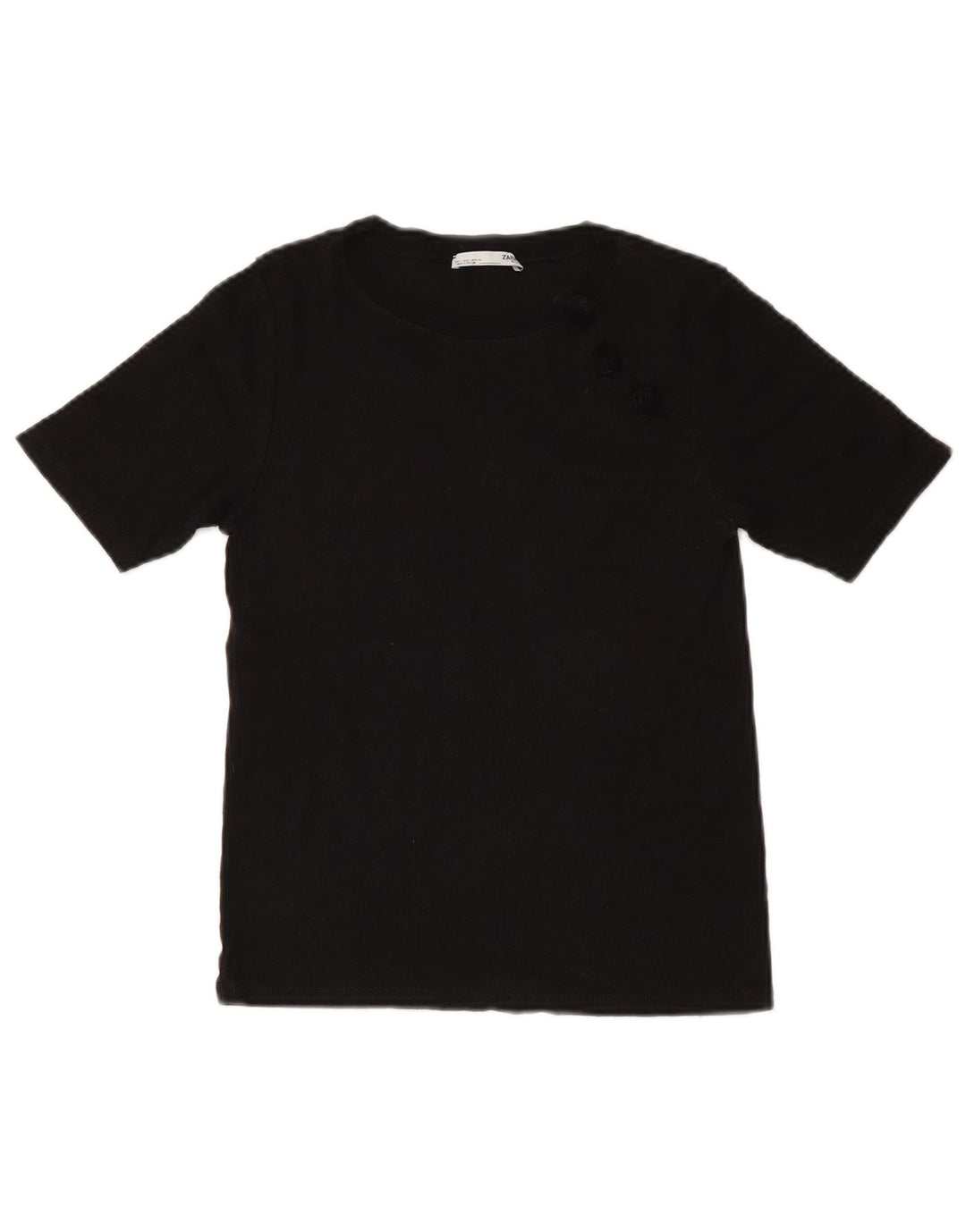 Tricou cu grafic pentru femei Zara UK 14 Large Negru