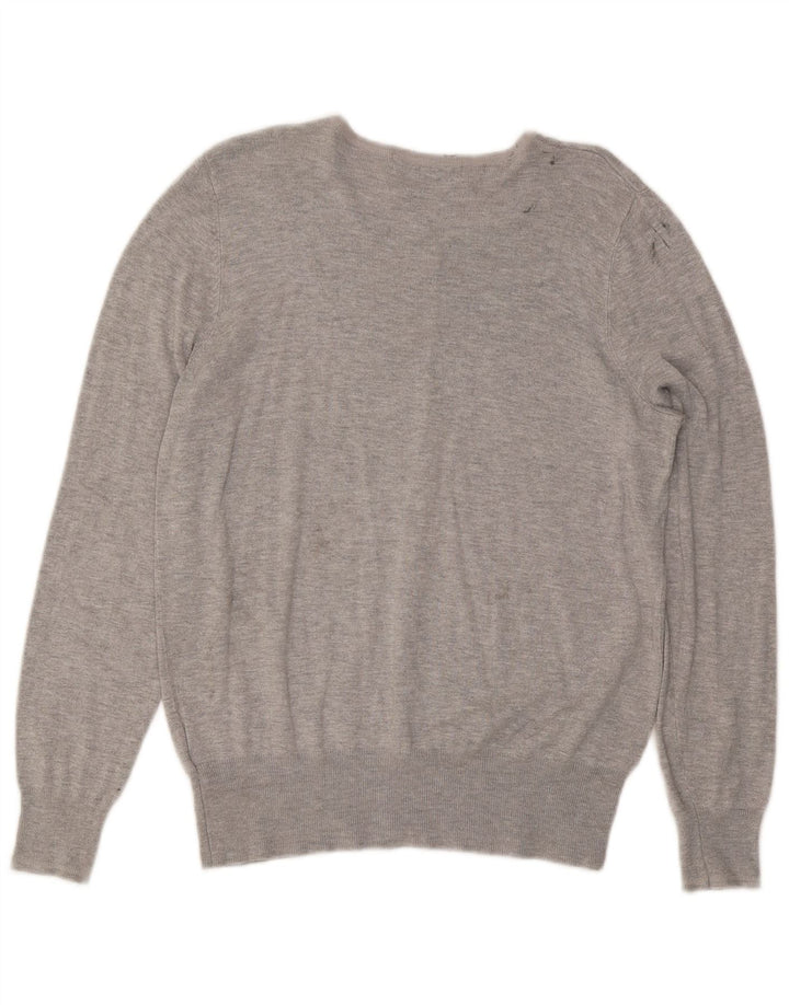 Pulover cardigan pentru femei Marks & Spencer UK 16 mare, gri, viscoză cu pături