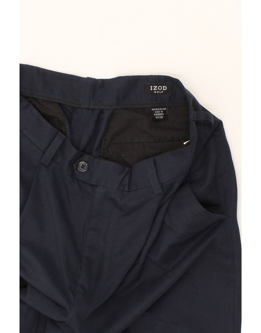 IZOD Mens Pegged Chino Trousers W32 L27 Navy Blue Polyester Vintage Izod and Second-Hand Izod from Messina Hembry 