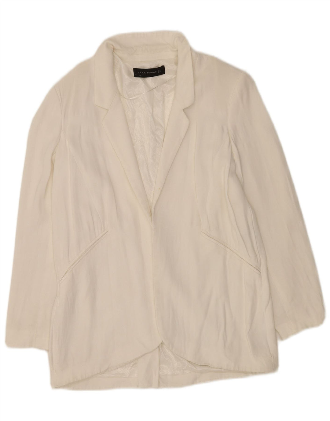 Jachetă Blazer oversize pentru femei Zara UK 10 Small White