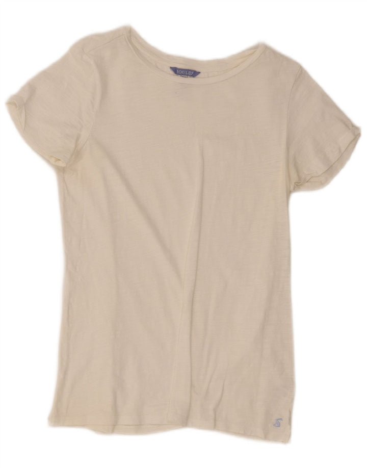 Joules Tricou pentru femei Top UK 12 Medium White Bumbac