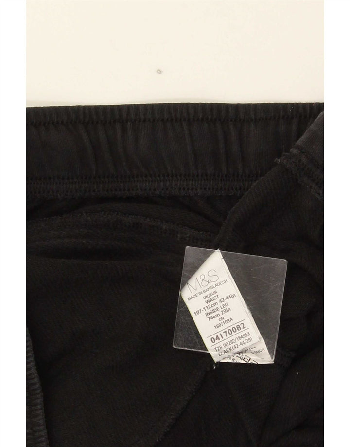 Pantaloni de trening pentru bărbați Marks & Spencer, bumbac negru 2XL