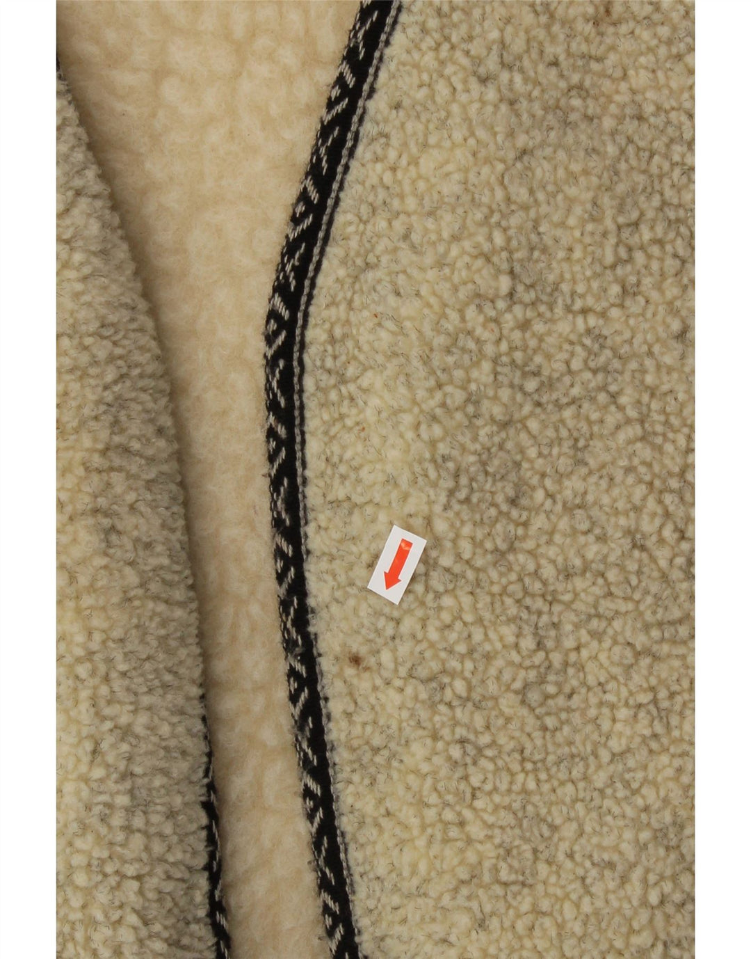 Gilet Sherpa pentru bărbați VINTAGE IT 52/54 XL Bej Lână Nouă