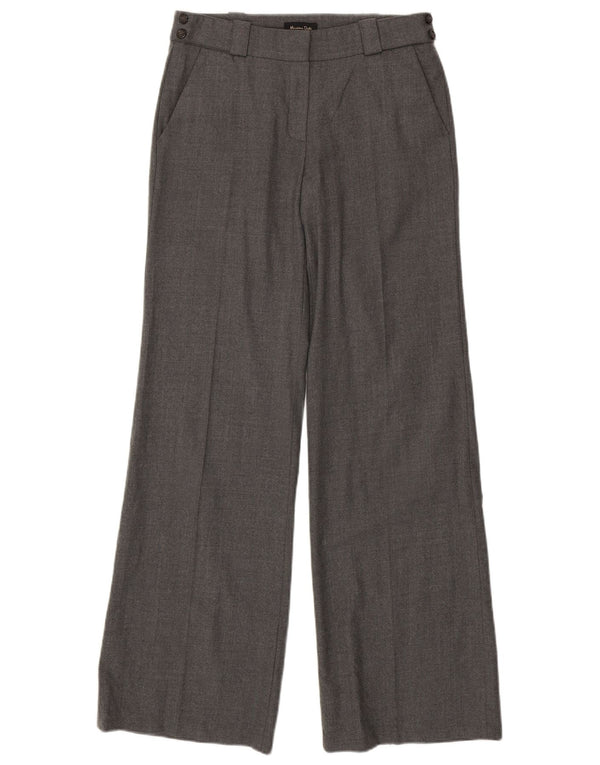 Massimo Dutti Pantaloni casual pentru femei cu picioare largi EU 38 Mici W28 L33 Lână gri