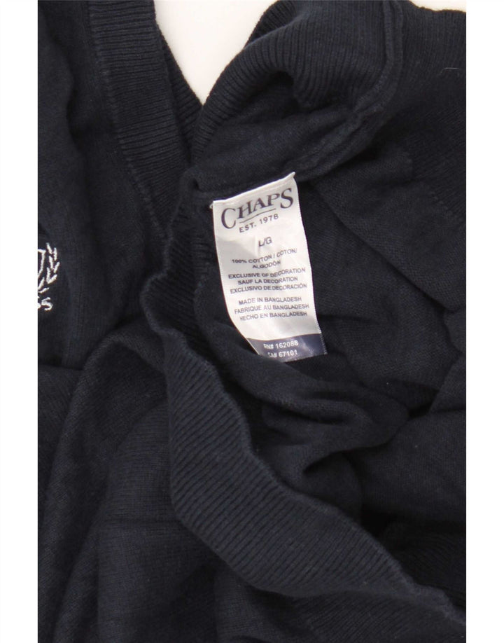 Chaps Mens Vest Tank Top Mare Bumbac Bleumarin