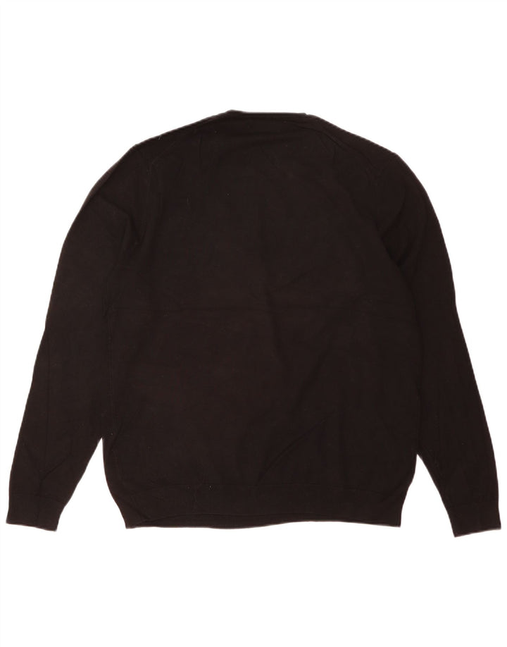 Pulover pentru bărbați Zara, cu decolteu, XL, negru