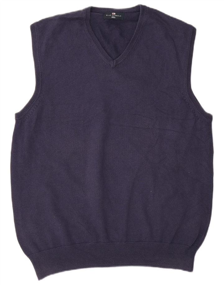 Marks & Spencer pentru bărbați Blue Harbour Vest Tank Top mare din bumbac bleumarin