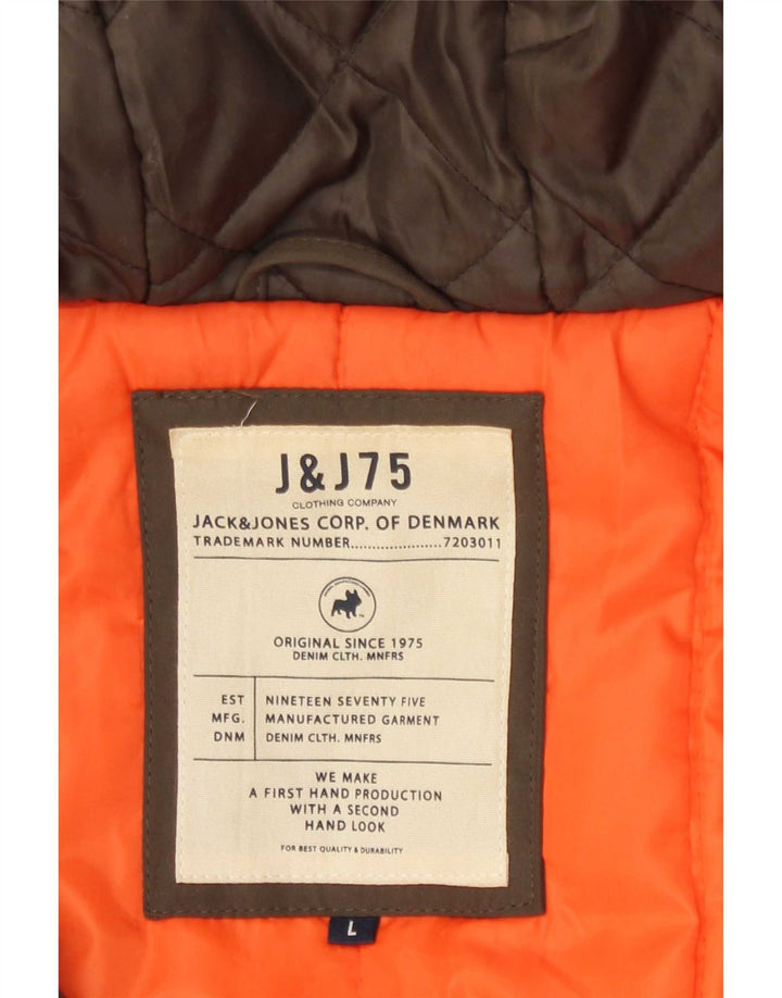Jack & Jones jachetă bomber cu glugă pentru bărbați UK 40 mare poliester kaki