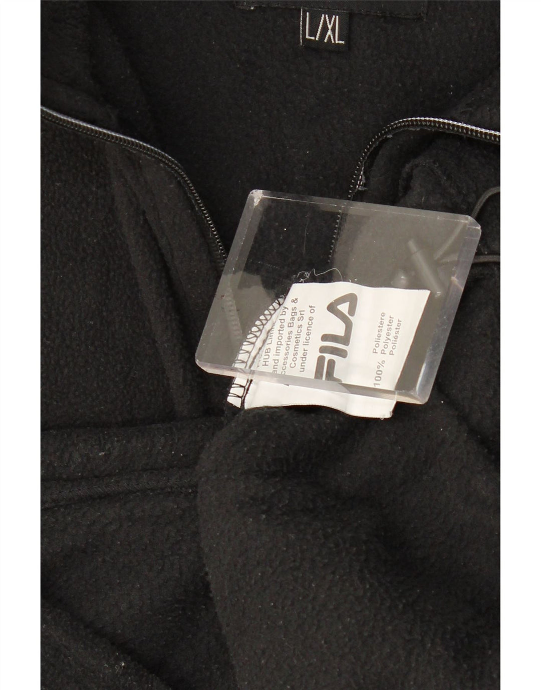 Jachetă pentru bărbați FILA din lână UK 40, mare, negru, poliester