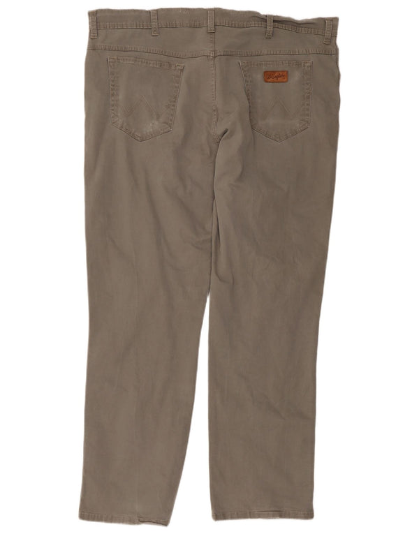 Pantaloni casual drepti Wrangler Texas Stretch pentru bărbați W42 L32 bumbac gri