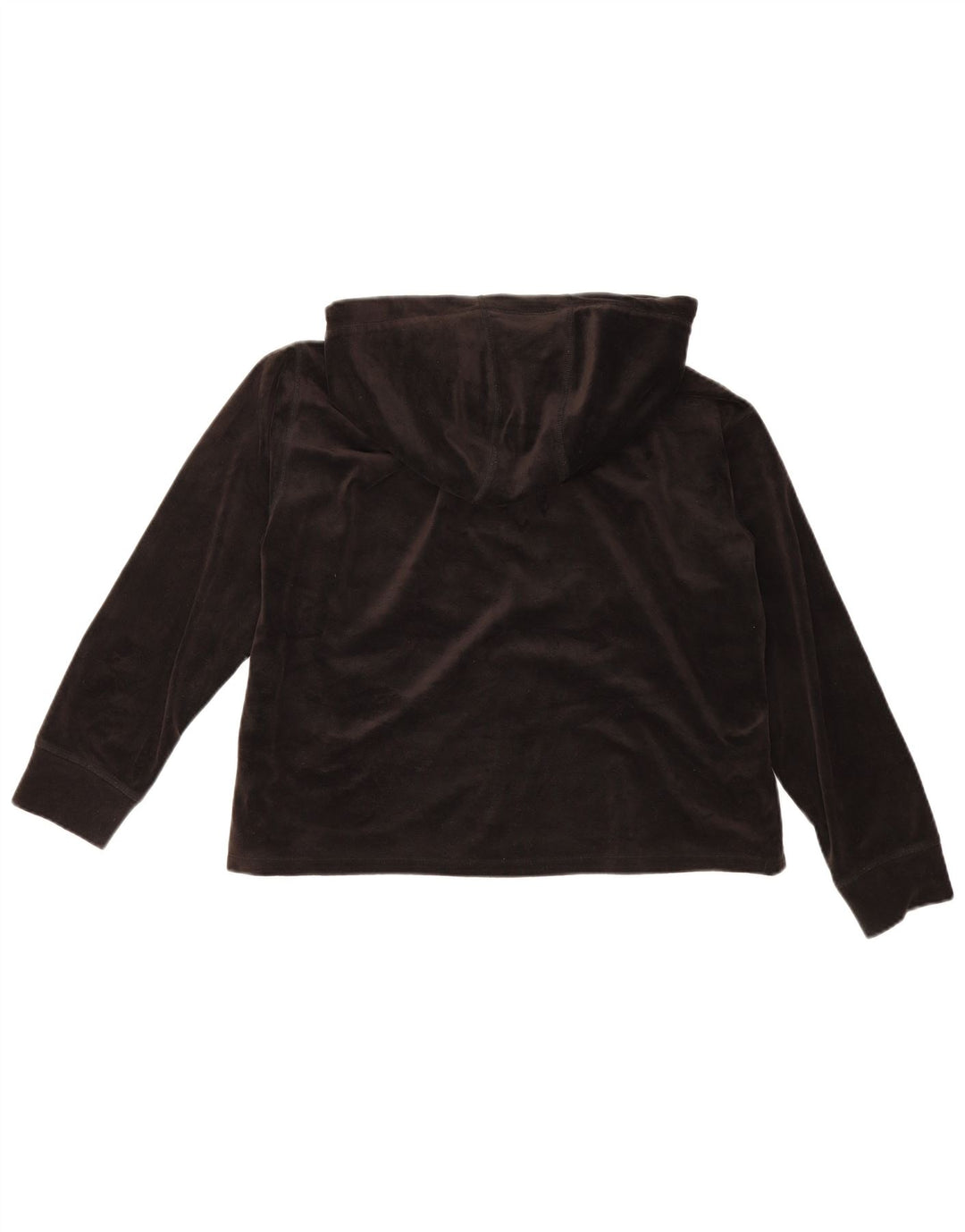 Dkny Top cu glugă din velur supradimensionat pentru femei cu mânecă lungă UK 12 Medium Black