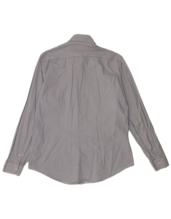 Cămașă pentru bărbați Liu Jo Slim Fit Mărimea 40 Bumbac geometric albastru mediu