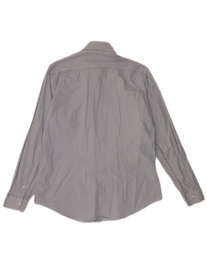 Cămașă pentru bărbați Liu Jo Slim Fit Mărimea 40 Bumbac geometric albastru mediu