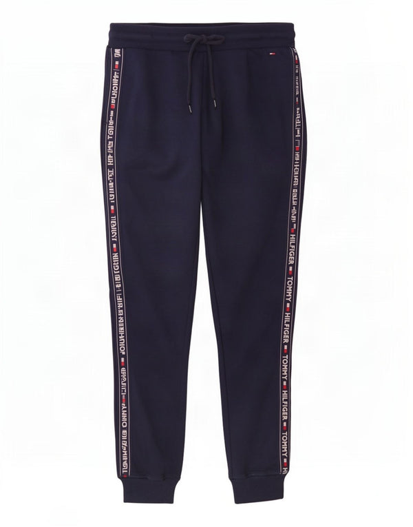 Pantaloni de trening grafic Tommy Hilfiger pentru femei Pantaloni de jogging UK 6 XS bleumarin