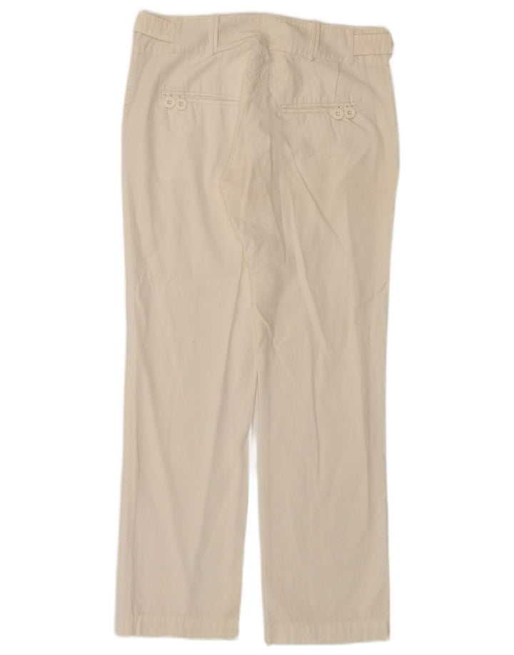 DESIGUAL Pantaloni chino drepți pentru femei EU 38 Medium L30 L28 Bumbac alb