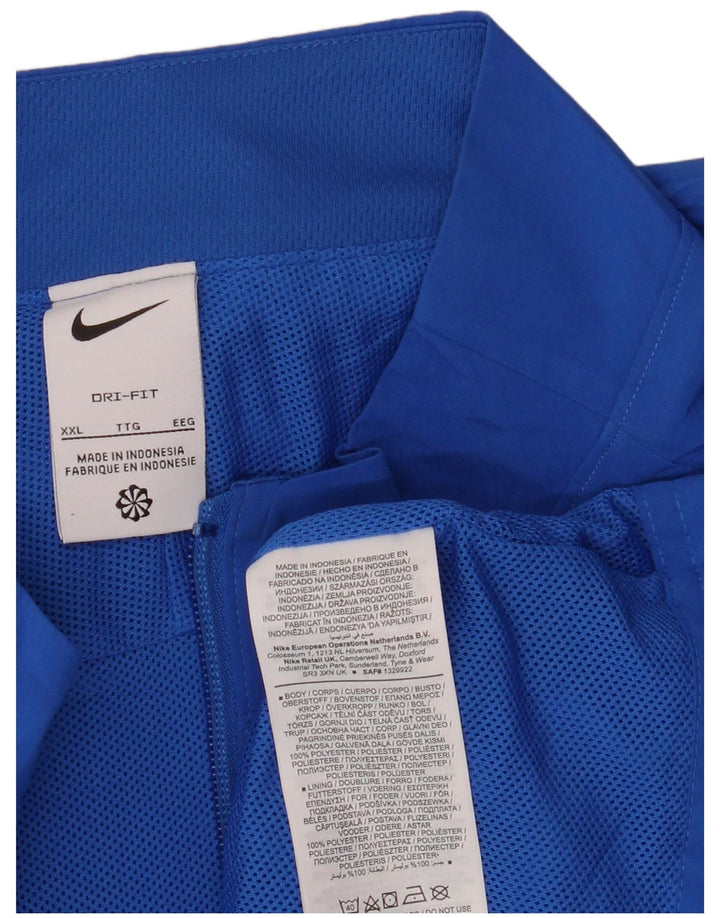Jachetă de top pentru trening grafic pentru bărbați Nike 2XL, poliester cu dungi albastre