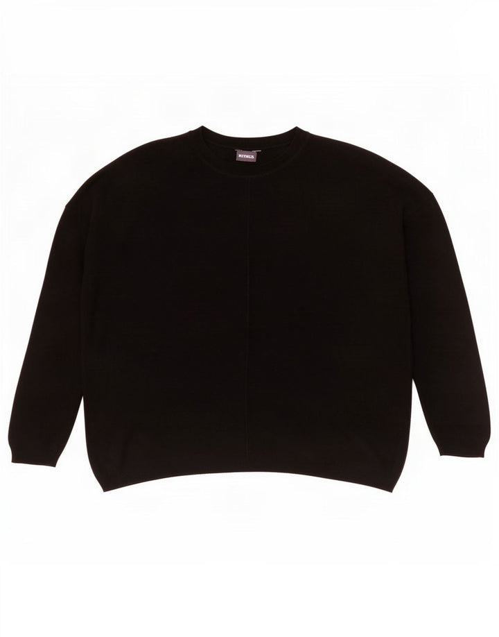 Pulover pentru femei Marks & Spencer cu decolteu triplu UK 14 Medium Negru