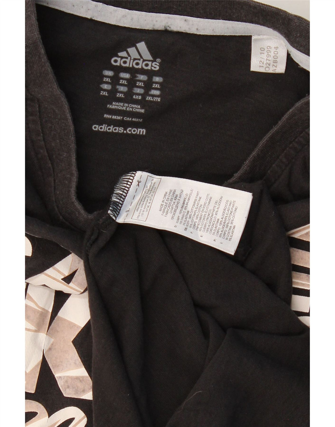 Tricou grafic ADIDAS pentru bărbați Los Angeles Lakers Top 2XL bumbac negru