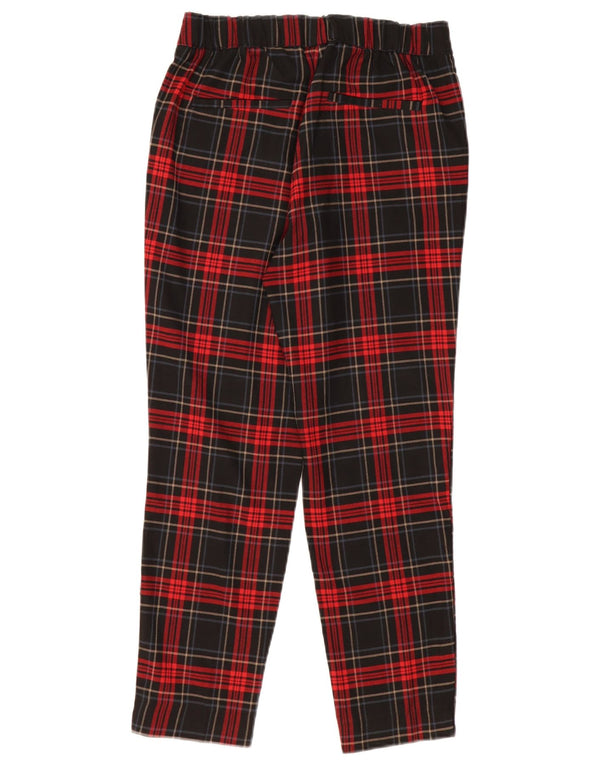 Pantaloni chino slim pentru femei Zara UK 10 Small W27 L26 Black Check