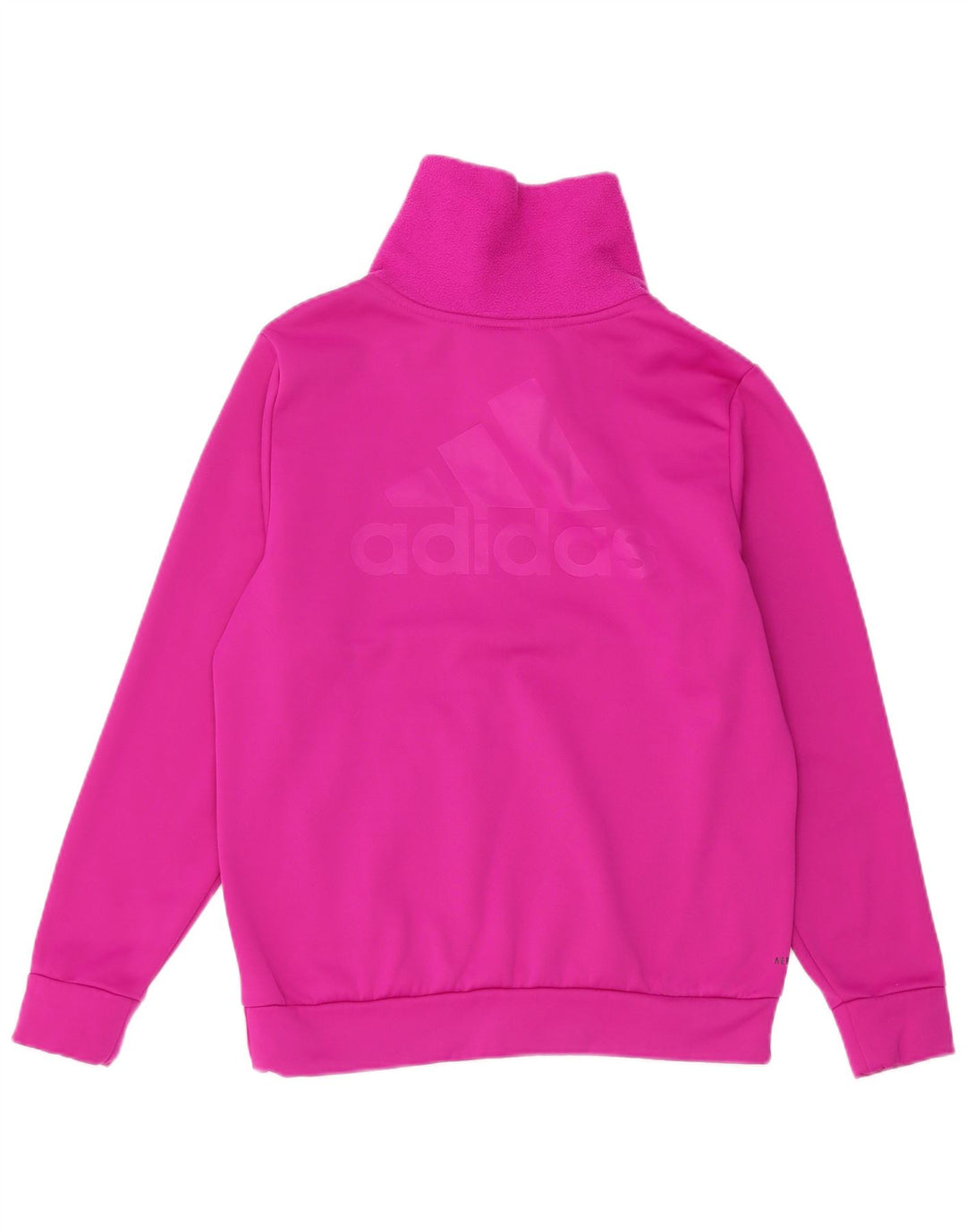 Pulover ADIDAS pentru fete, cu fermoar, cu decolteu grafic, 13-14 ani, poliester roz