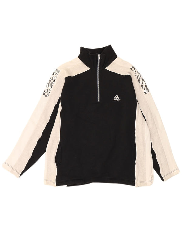 Pulover pentru bărbați Adidas Graphic Hanorac UK 36/38 Mic Negru Colorblock