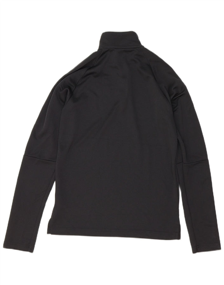 ADIDAS Mens Climalite Zip Neck Pullover Tracksuit Top XS Black Polyester