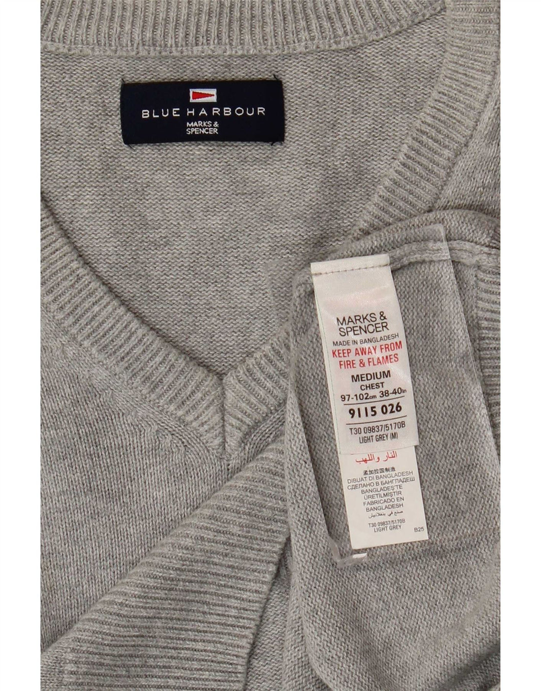 Marks & Spencer pentru bărbați Blue Harbour Vest Tank Top bumbac mediu gri