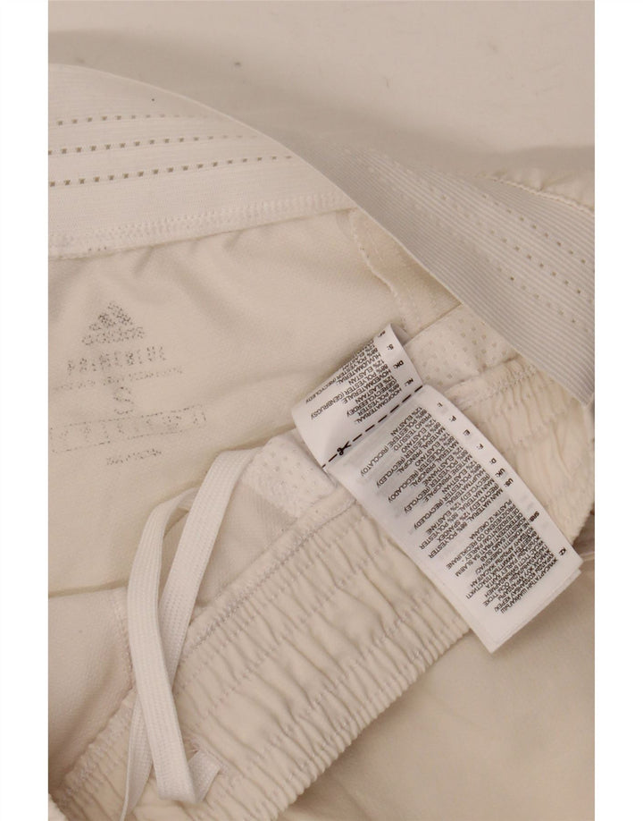 Pantaloni scurți sport pentru bărbați Adidas Mici din poliester alb
