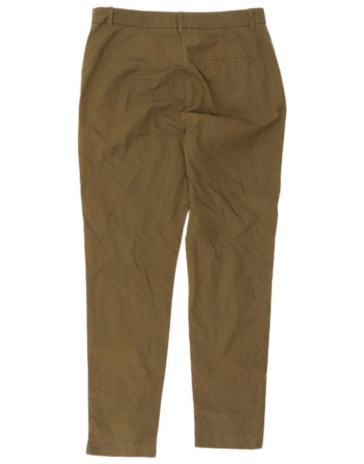 Pantaloni Capri subțiri pentru femei Marks & Spencer UK 12 Medium L32 L20 Kaki