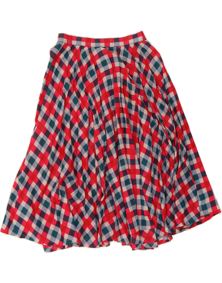 VINTAGE Womens Flared Skirt W22 2XS  Multicoloured Check Vintage Vintage and Second-Hand Vintage from Messina Hembry 