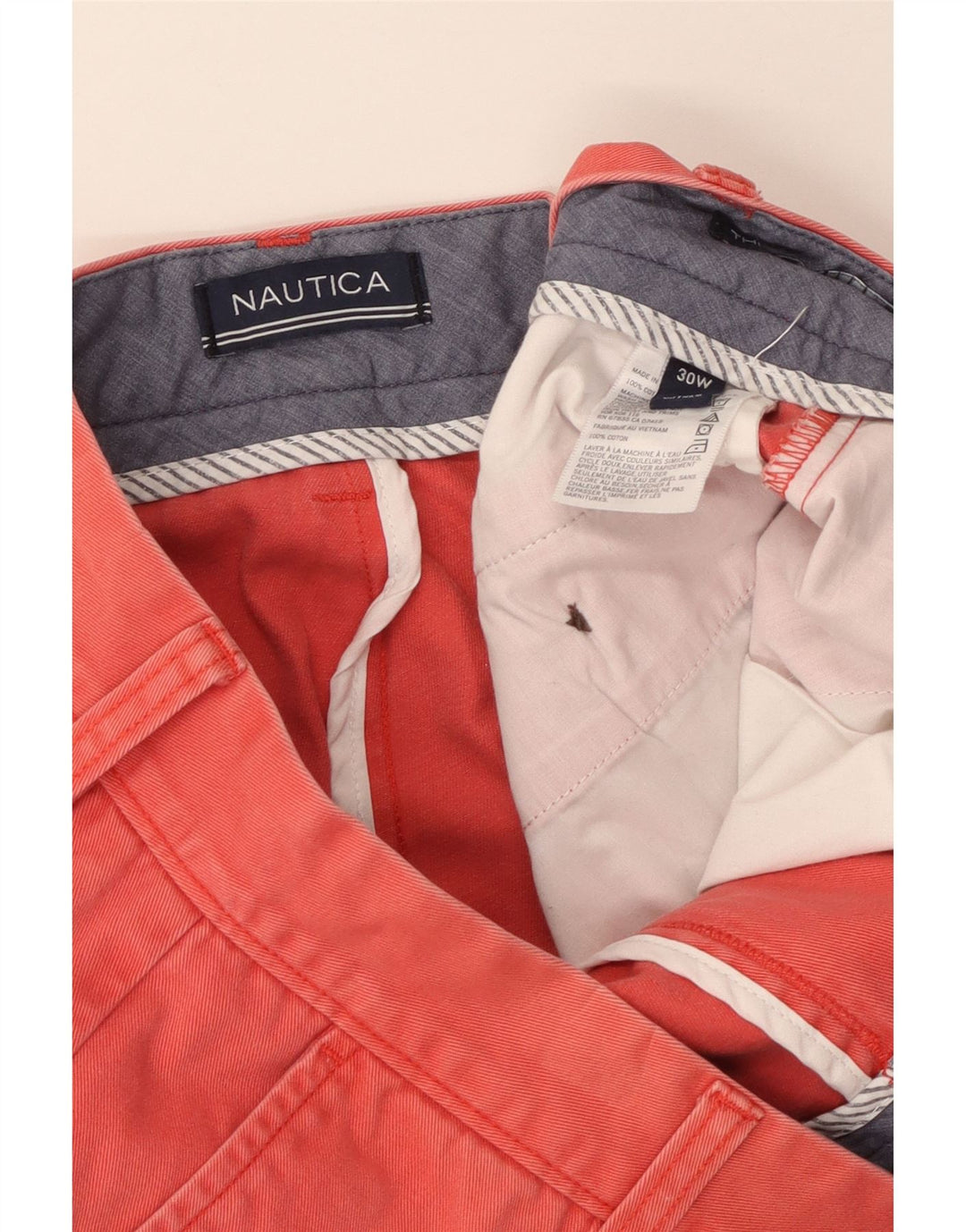 Pantaloni scurți chino pentru bărbați Nautica W30 bumbac roșu mediu