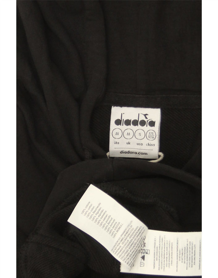 DIADORA Pulover grafic pentru bărbați din bumbac mediu negru