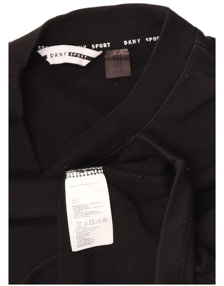 Dkny Pulover supradimensionat cu grafic pentru femei UK 10 Bumbac negru mic