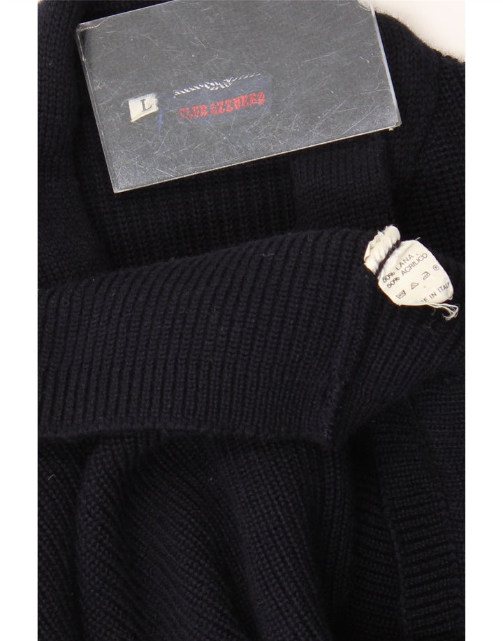 Pulover cardigan pentru bărbați Azzurro Lână mare, albastru