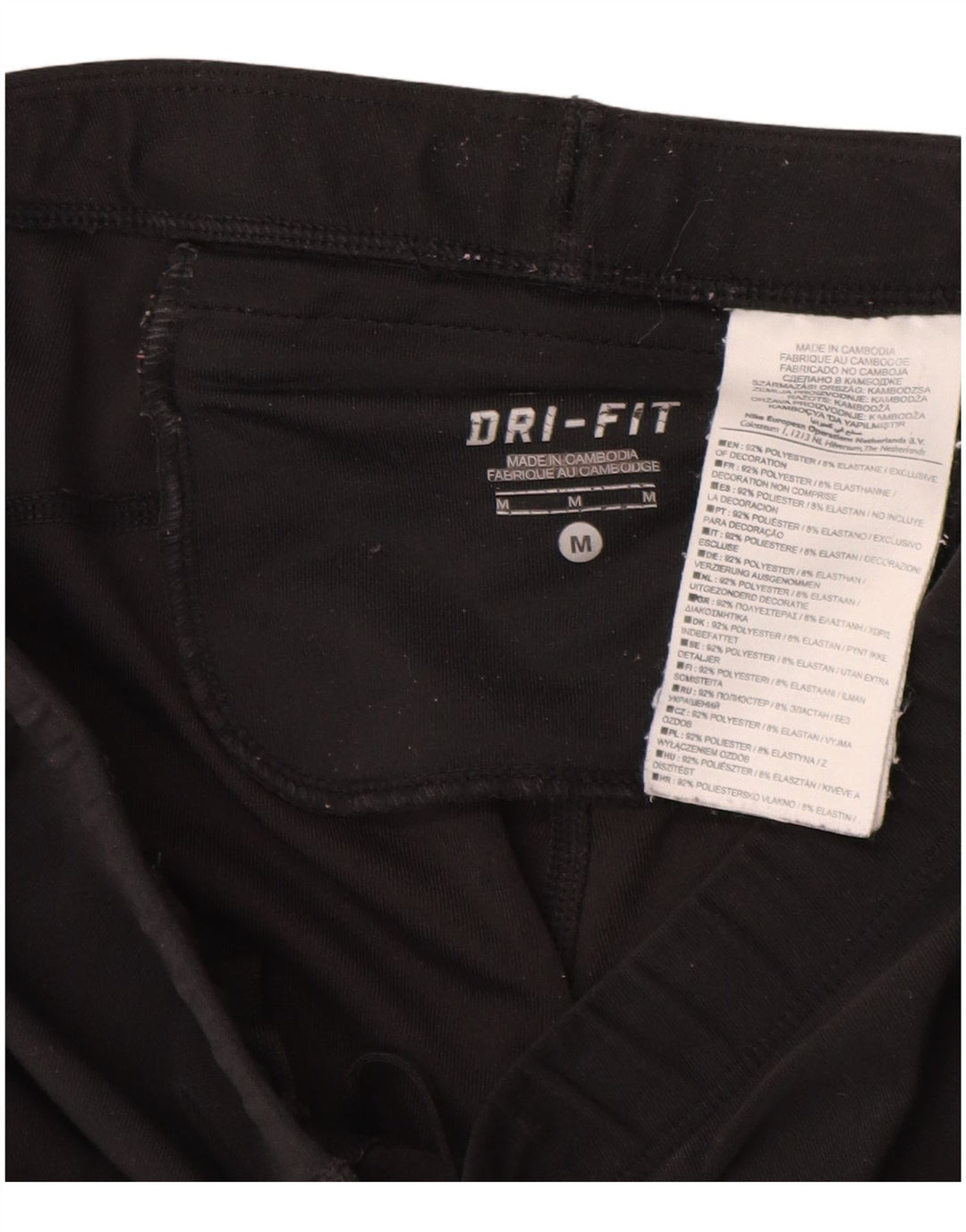 Pantaloni scurti sport NIKE Dri Fit Bermuda pentru femei UK 12 Medium Black Colorblock