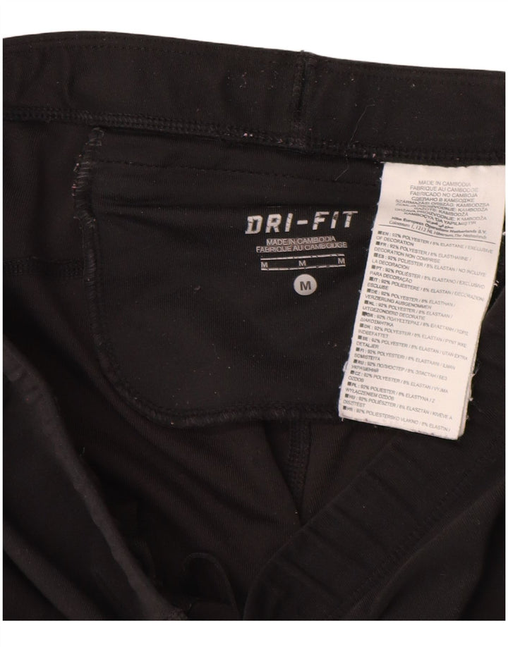 Pantaloni scurti sport NIKE Dri Fit Bermuda pentru femei UK 12 Medium Black Colorblock