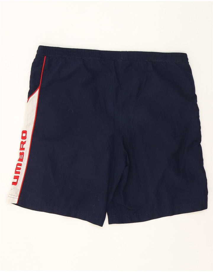 UMBRO Pantaloni scurți de înot grafic pentru bărbați, medii, albastru marin, poliester color bloc