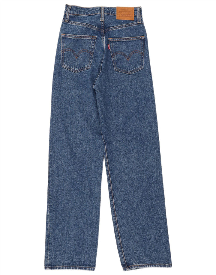 Blugi drepti pentru femei Levi's Ribcage W24 L29 Bumbac albastru