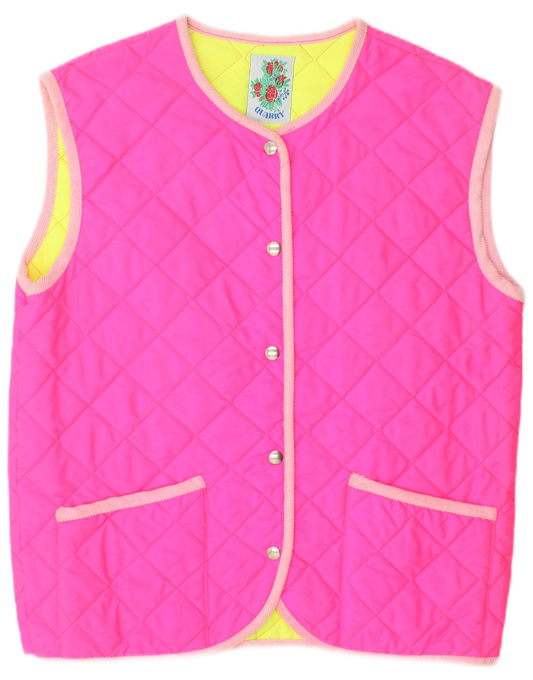 QUARRY Gilet matlasat pentru femei UK 14 Medium Pink Poliamidă