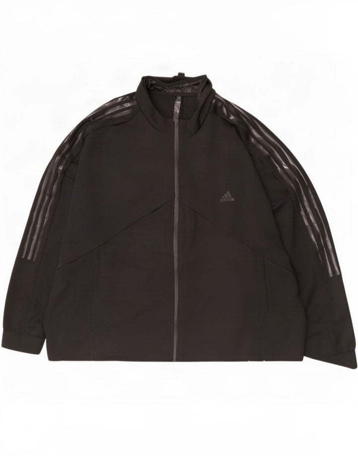 Jachetă de top pentru trening grafic Adidas pentru bărbați 2XL, poliester negru