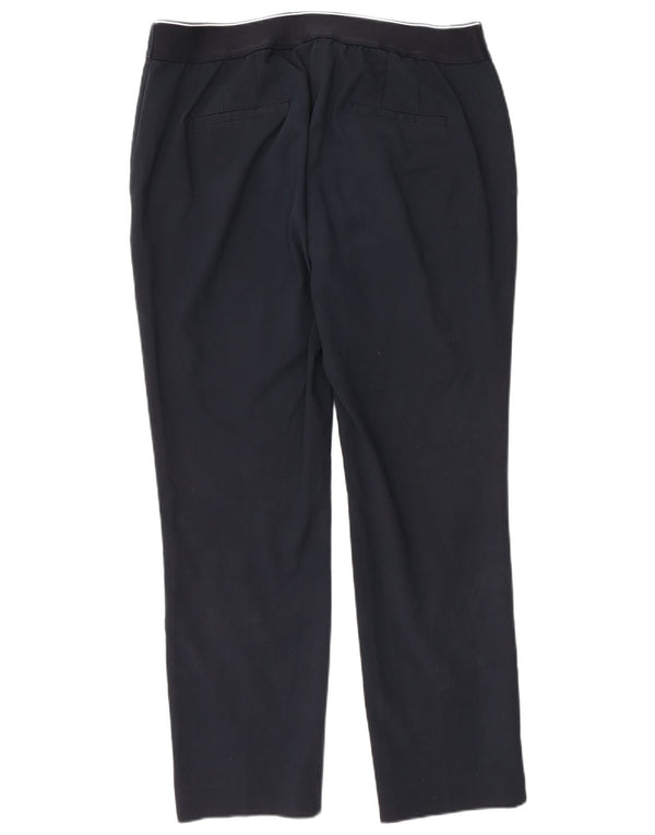 Pantaloni chino drepți cu talie înaltă pentru femei Zara XL L32 L27 Bumbac bleumarin