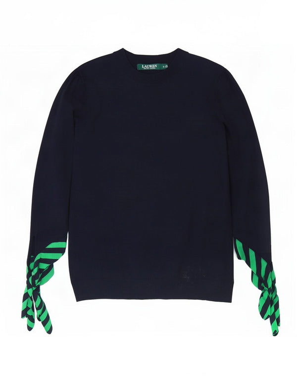 Pulover pentru femei Ralph Lauren cu gât de barcă UK 10 Mic Bleumarin