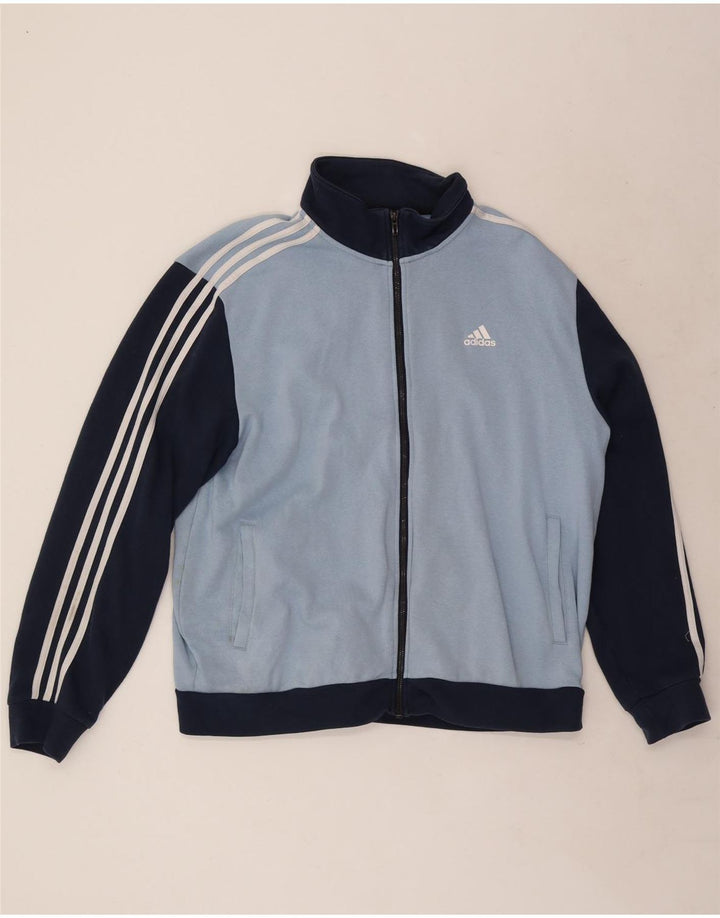Jachetă de trening pentru bărbați Adidas XL, albastru, bloc de culoare