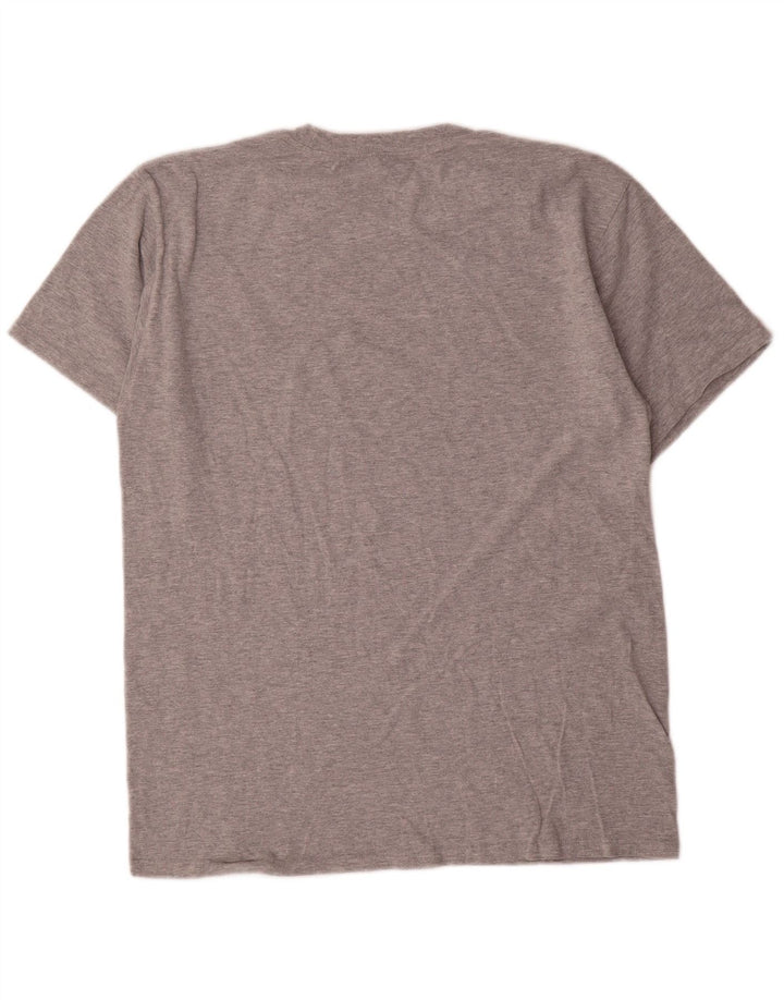 Tricou grafic pentru bărbați Champion Top din bumbac gri mediu