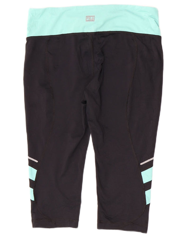 Leggings Capri Fila pentru femei UK 12 Medium Black Colorblock