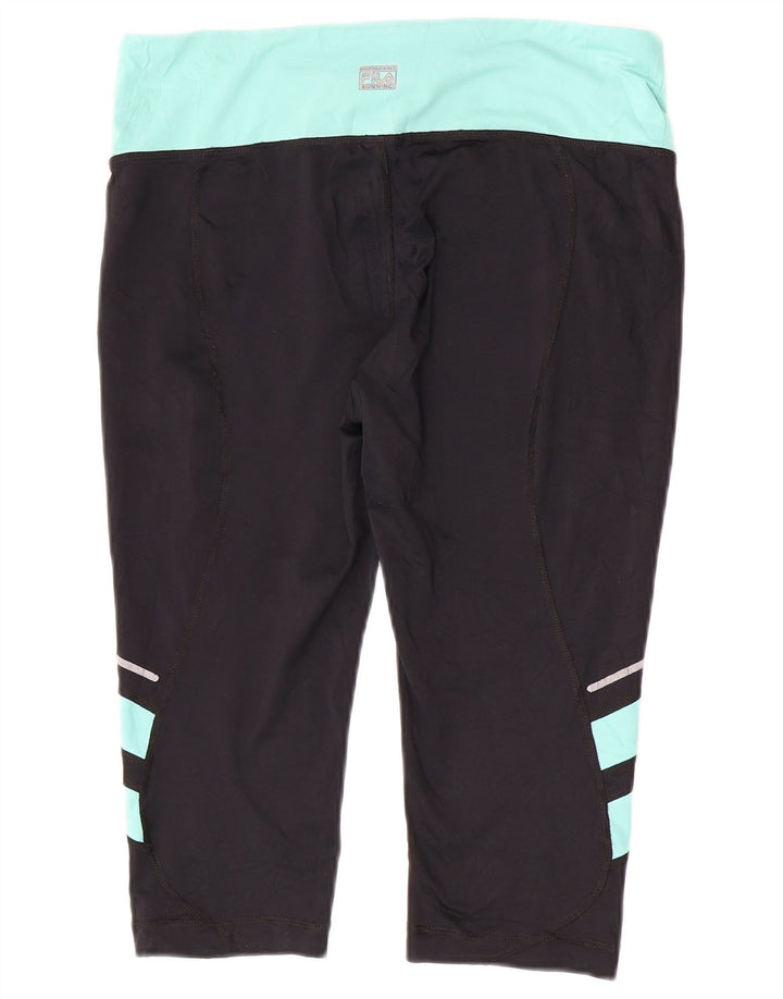Leggings Capri Fila pentru femei UK 12 Medium Black Colorblock
