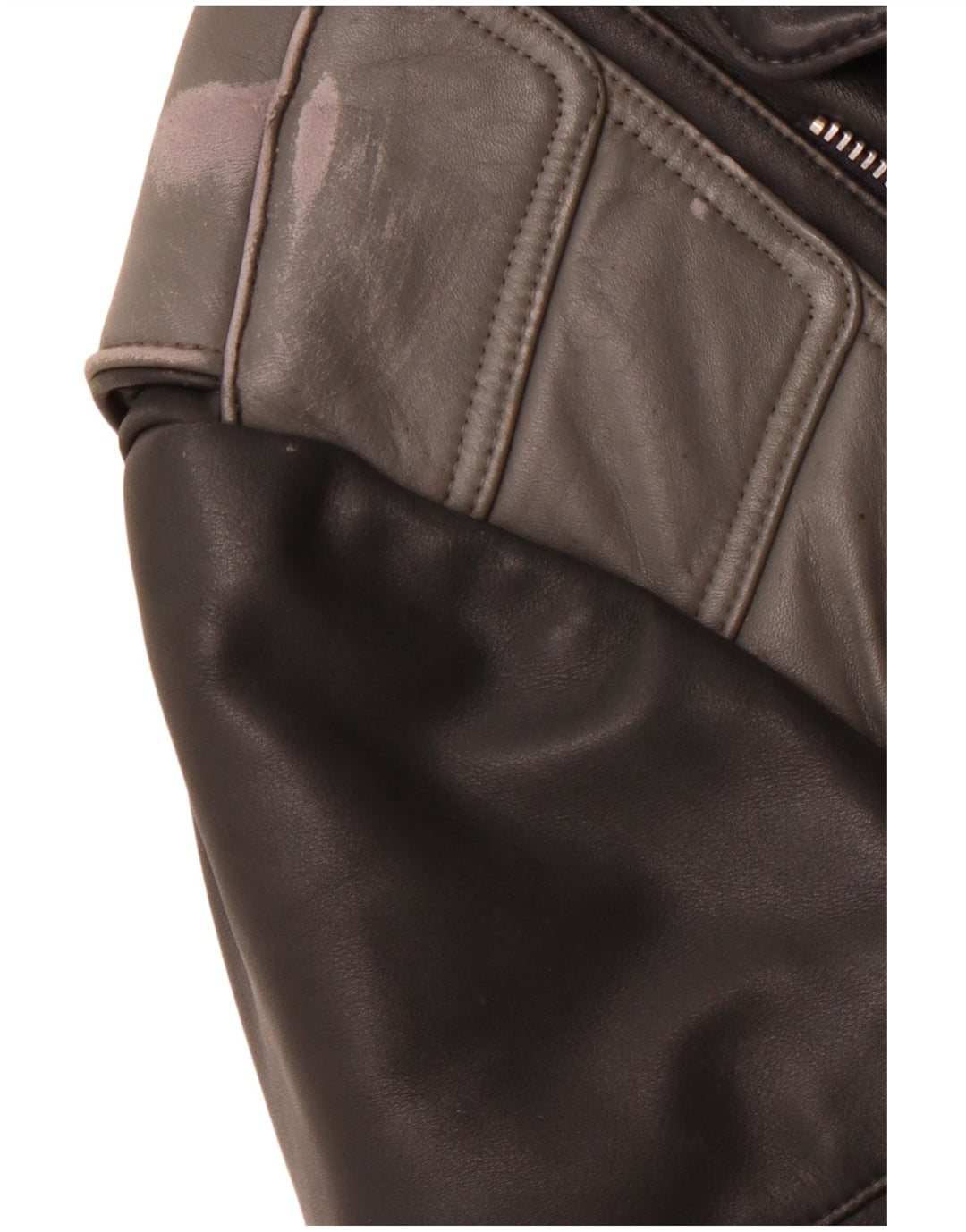 Jachetă motociclist din piele pentru bărbați MQP UK 46 3XL Piele neagră color bloc