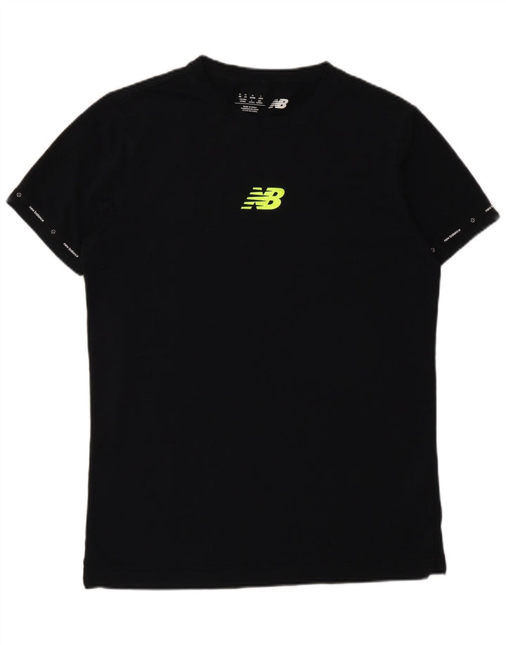 Tricou grafic pentru bărbați New Balance Top mediu din bumbac negru