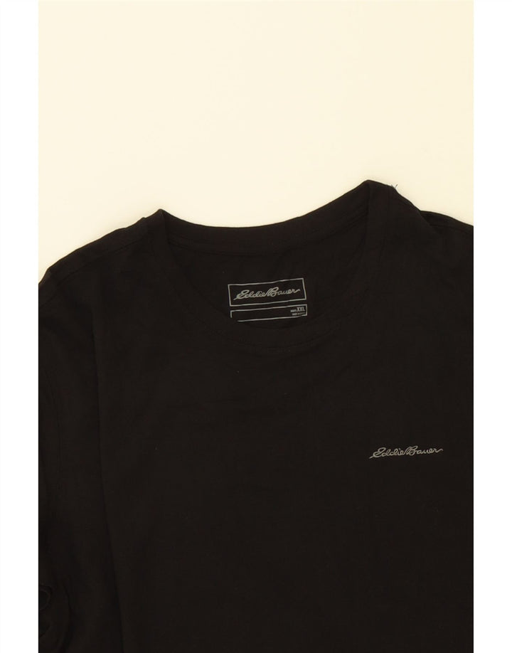 EDDIE BAUER Mens T-Shirt Top 2XL Black Cotton Vintage Eddie Bauer and Second-Hand Eddie Bauer from Messina Hembry 
